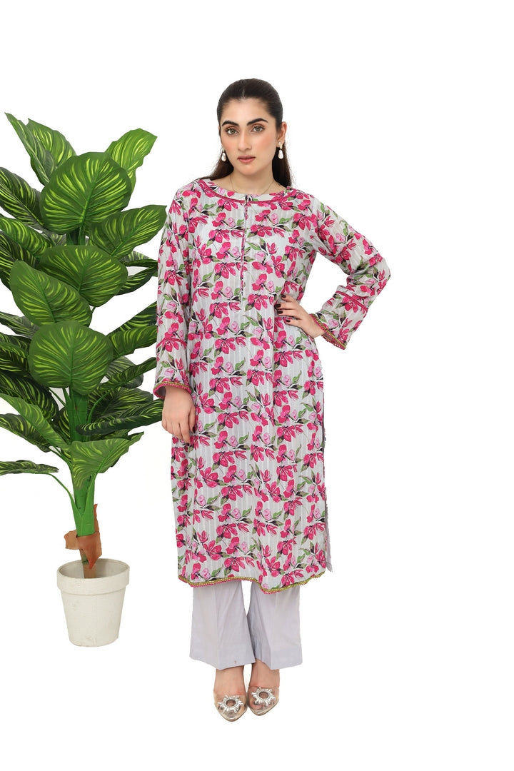 Floral Printed Lawn Kurti