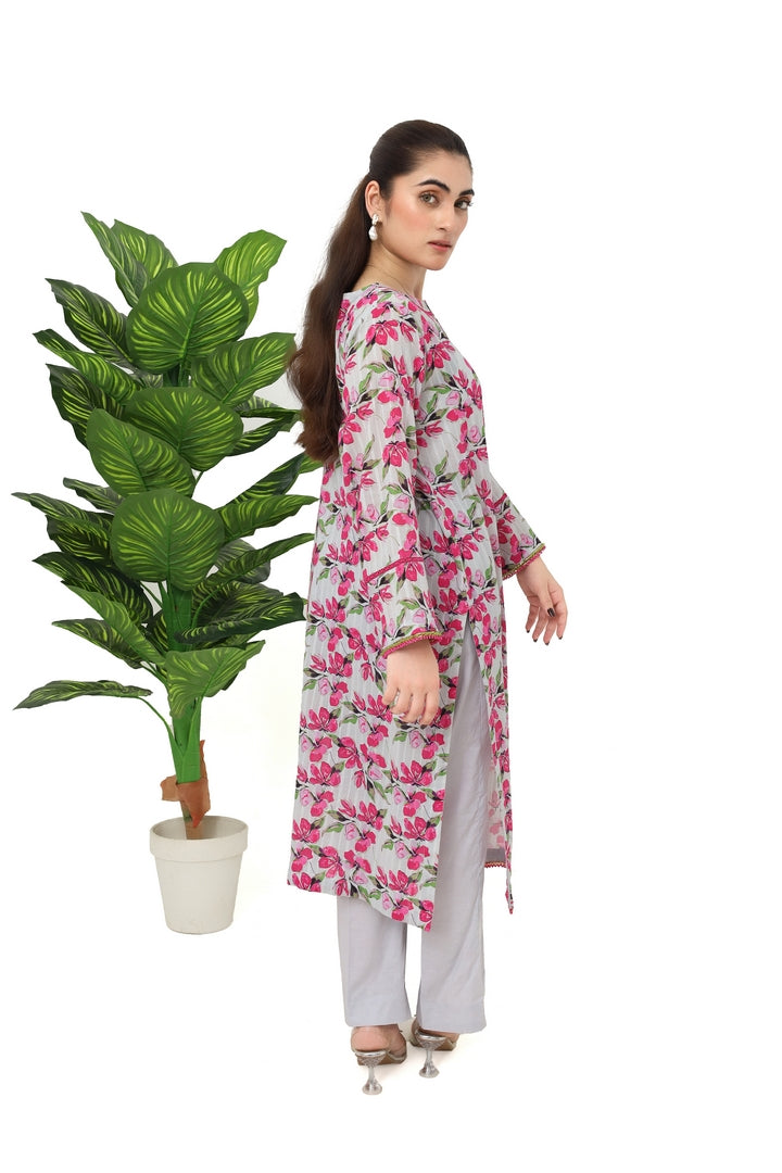 Floral Printed Lawn Kurti